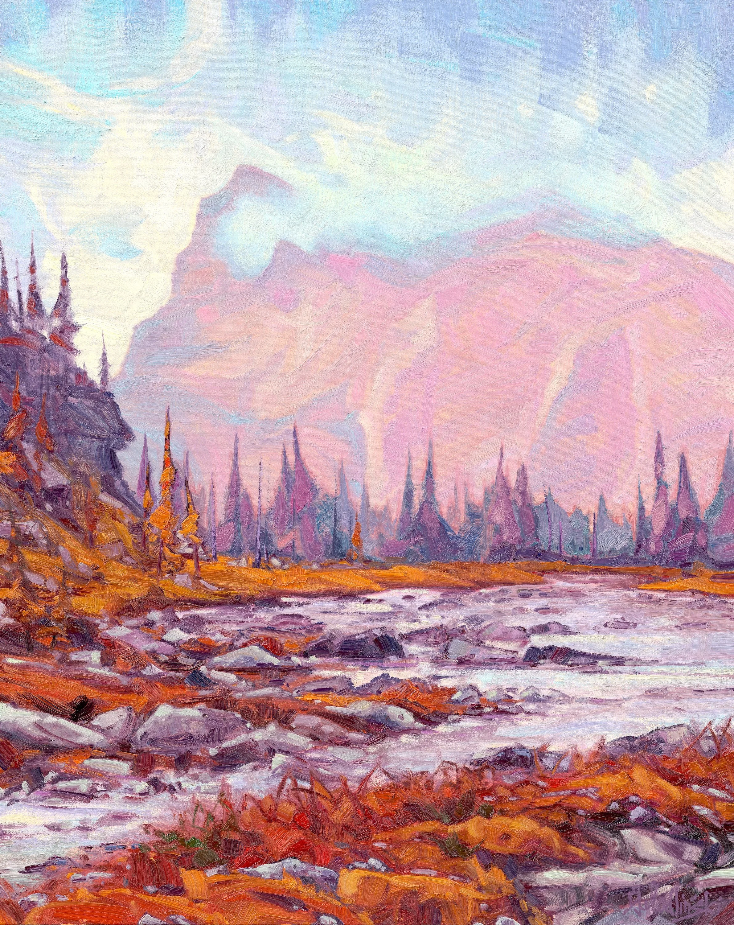 Canadian Rockies Original Landscape Paintings by Dominik Modlinski
